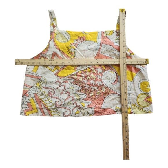 ModCloth Colorful Retro Paisley Women's Sleeveless Top Button Up Back SIZE XL - Picture 5 of 8